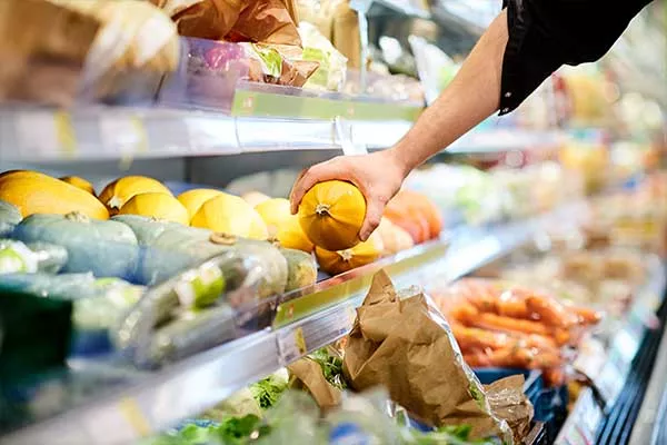 rayon légumes supermarché