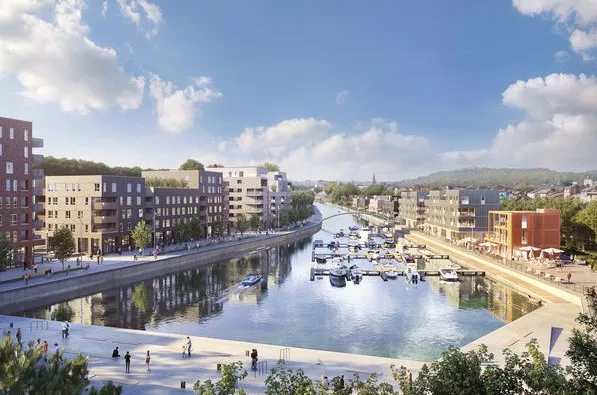 un dessin du futur eco quartier de Rives Ardentes