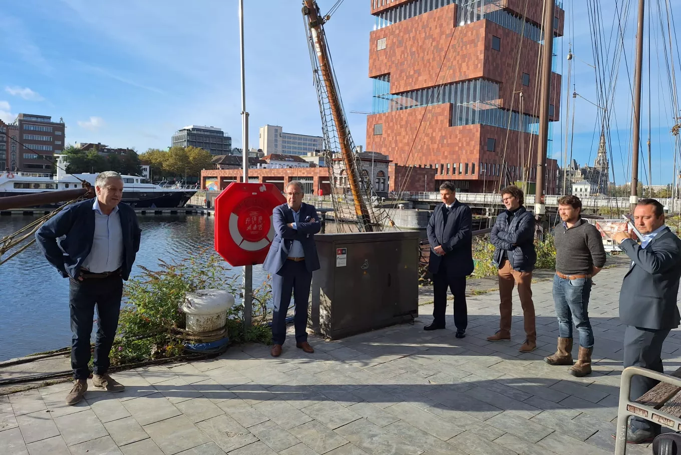 walstroomkast in de haven van Antwerpen