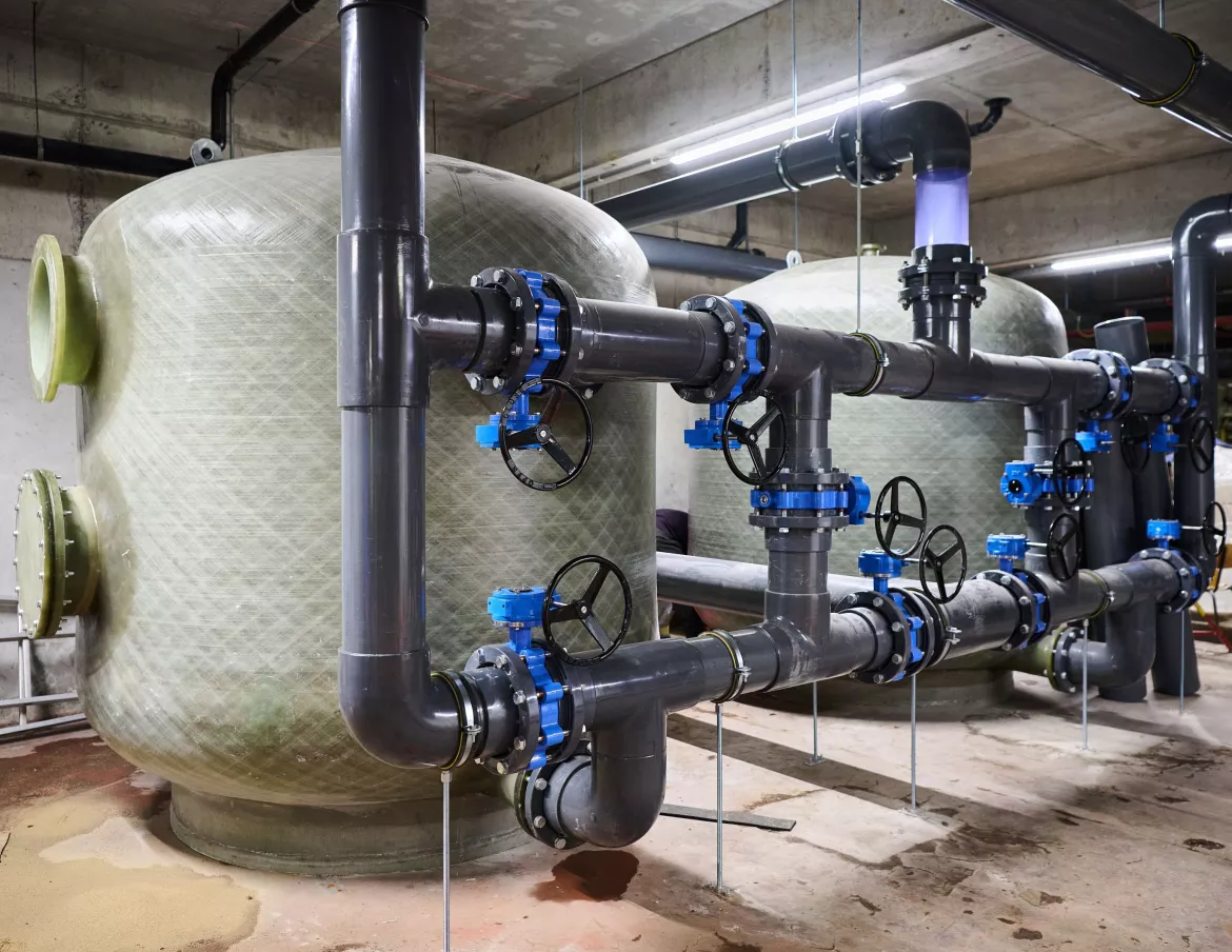 la chaufferie de la piscine de Zottegem