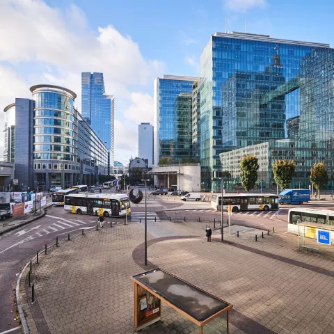 Illustration of Proximus neemt zijn intrek in het Borealgebouw